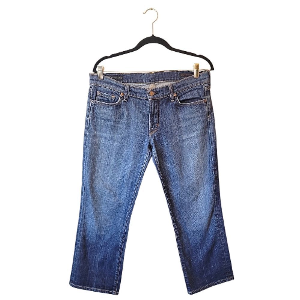Citizens of Humanity Dark Wash Y2K Kelly Low Waisted Crop Jeans